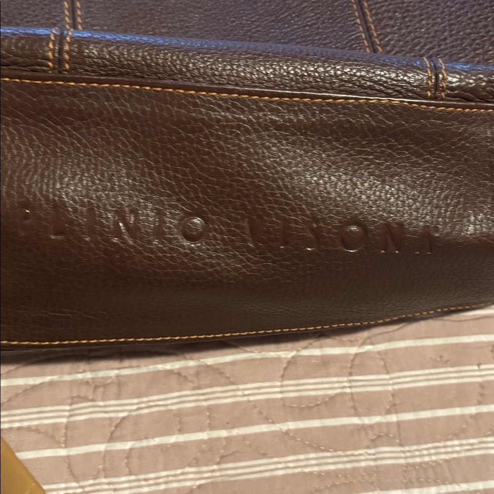 Plinio Visona Brown and Tan Leather Bag - Picture 4 of 4